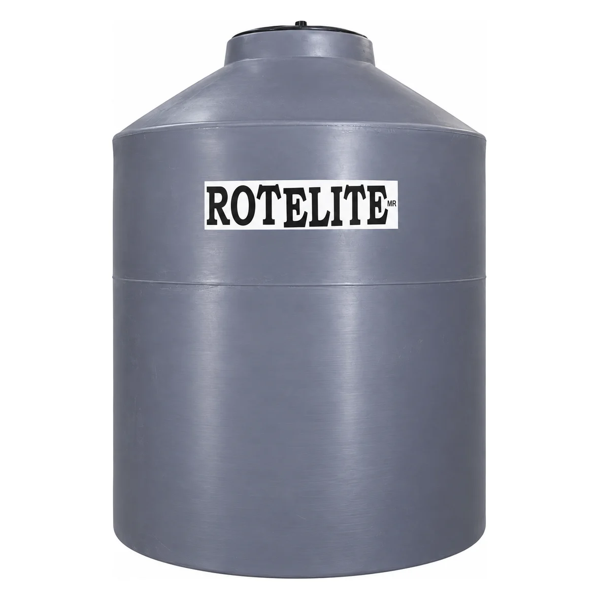 Cisterna 2750 litros de Rotelite, vista de frente y con la tapa abierta